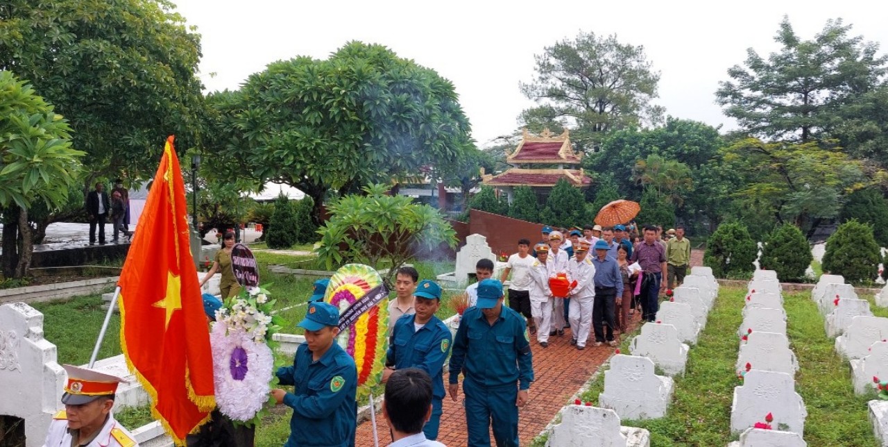 Sau 49 năm hài cốt liệt sỹ Nguyễn Duy Hải được trở về an táng tại nghĩa trang quê nhà